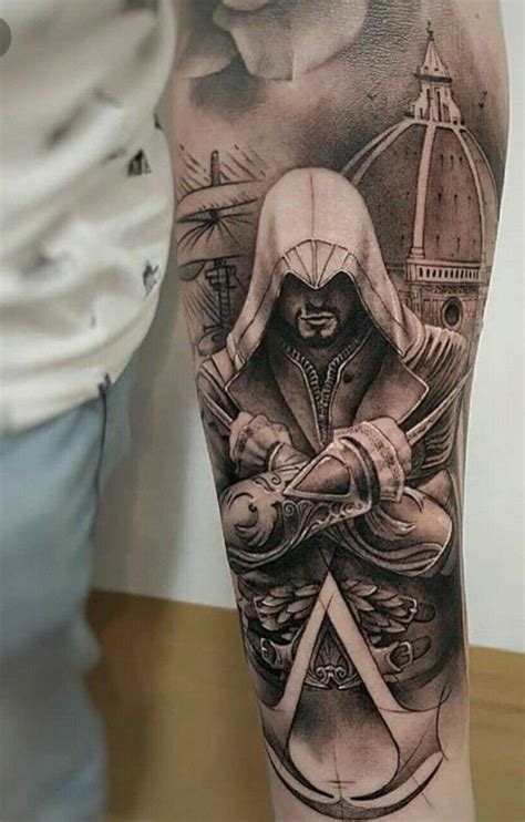 Assassin's creed Ezio Auditore | Tatuagem masculina antebraço ...