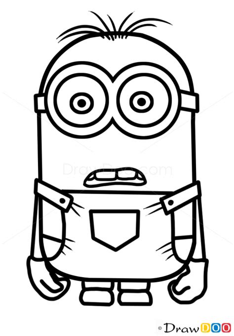 How to Draw Minion Dave, Cartoon Characters - How to Draw, Drawing ...