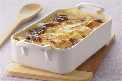 Potato Gratin With Cheese and Bacon Recipe