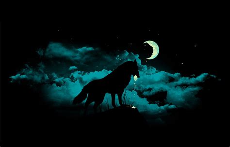 Wolf and Moon Wallpaper - WallpaperSafari