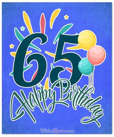 65th Birthday Wishes And Amazing Birthday Card Messages