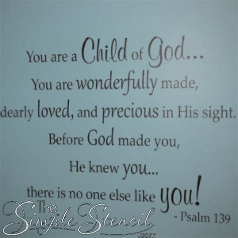 Child of God - Psalm 139 | Bible verses, Psalms, Verses