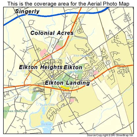 Aerial Photography Map of Elkton, MD Maryland