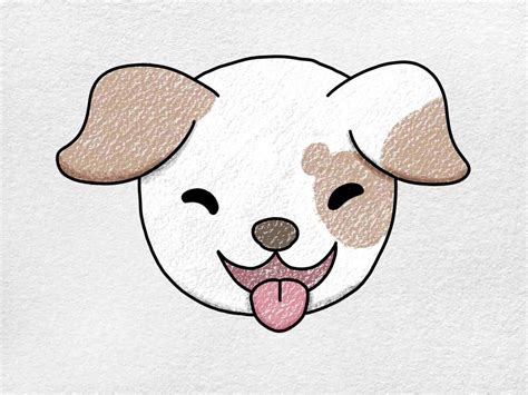 How to Draw a Dog Face - HelloArtsy