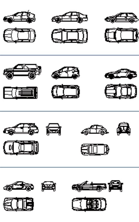 Vehicles-Car CAD Blocks,dwg: cars,lorries,buses,minning equipment,airplanes