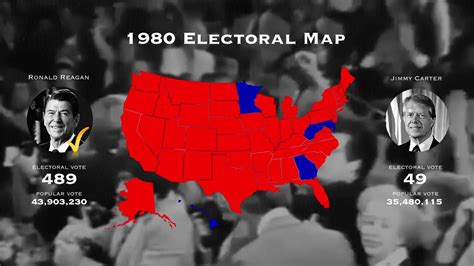 Reagan 1980 Electoral Map Landslide Victory - YouTube