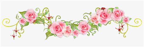 Pink Rose Dividers Cliparts - 800x191 PNG Download - PNGkit