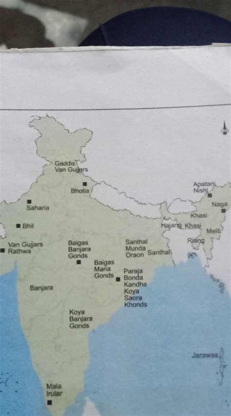 Location Of Tribal Groups In India Map - United States Map