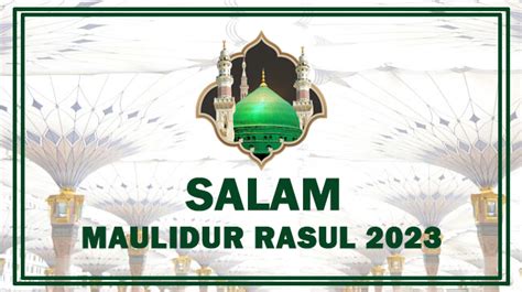 Poster Maulidur Rasul 2023 (Kartun, Mewarna, Lukisan, Gambar)