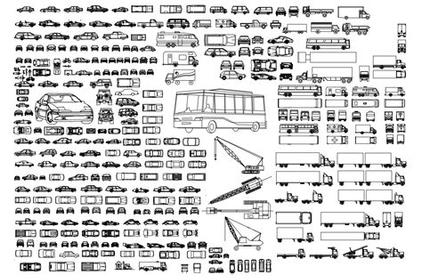 Different Types Of Vehicle AutoCAD Blocks CAD Drawing - Cadbull