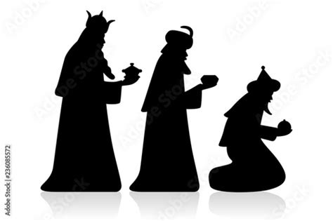 Holy three kings / silhouette, black, vector, isolated - Buy this stock ...