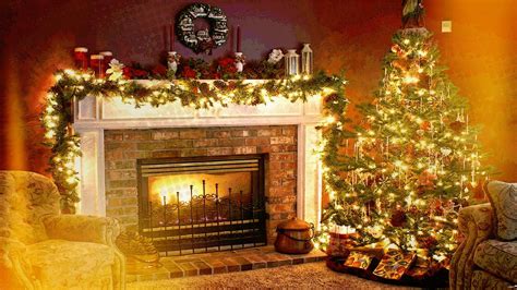 Christmas Fireplace Background ·① WallpaperTag