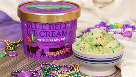 Mardi Gras King Cake ice cream will be anywhere Blue Bell is sold