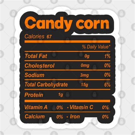 Funny Candy Corn Nutrition Facts Halloween matching - Candy Corn ...