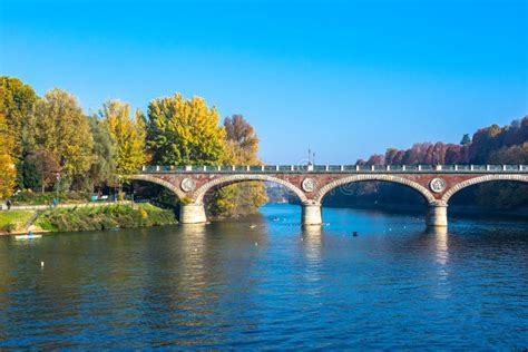 The Bridge Over The Po River In Turin, Italy Editorial Photography ...