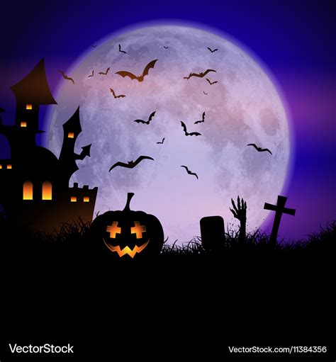 Spooky halloween background Royalty Free Vector Image