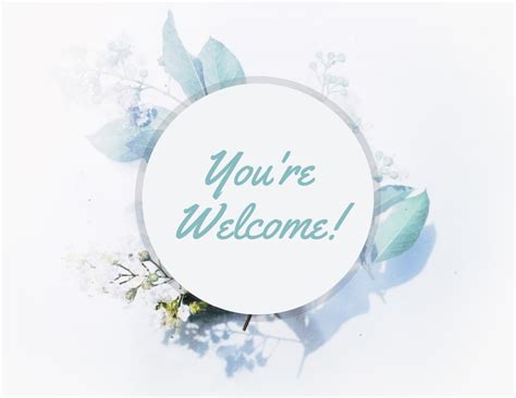 You're Welcome Greeting Card - Venngage