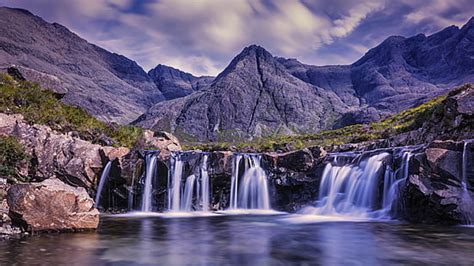 HD wallpaper: Waterfall, Scotland, Fairy Pools, Isle of Skye ...