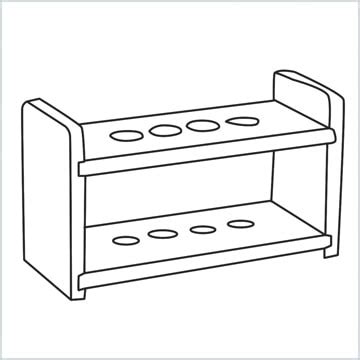 How To Draw A Test Tube Rack Step by Step - [7 Easy Phase]