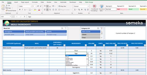 Food Cost Formula Excel - Infoupdate.org