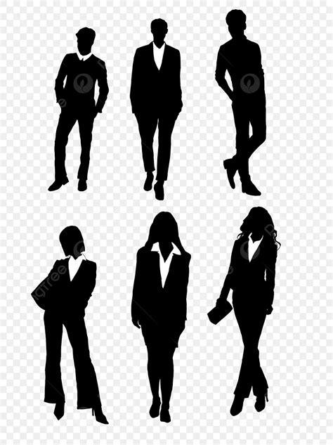 Free Business Woman Silhouette Vector PNG, Black And White Free Button ...