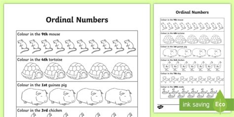 Ordinal Numbers Worksheet - Primary Resources (Teacher-Made)