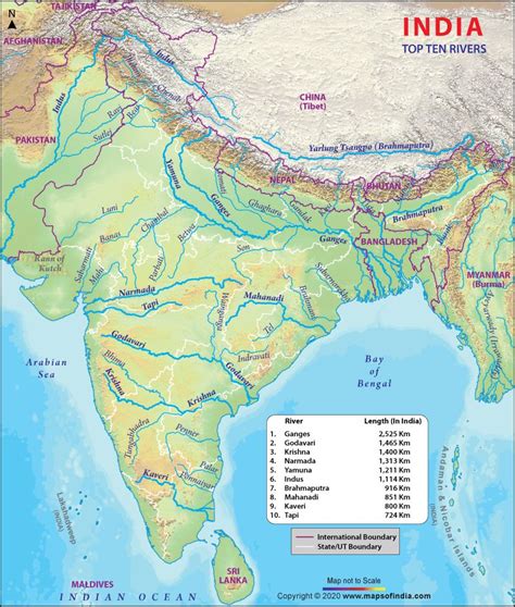 Find here the list of top 10 rivers in India by length in kilometers ...