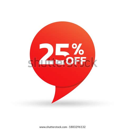 25 Off Sale Tag Sticker Discount Stock Illustration 1883296132 ...