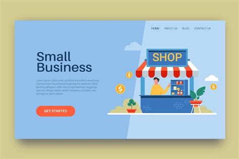 Free Vector | Small business landing page template