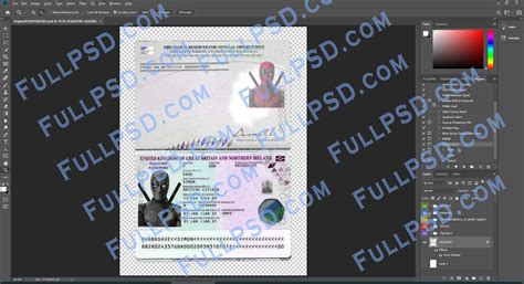 download UK United Kingdom Passport V7 PSD File photoshop Template ...