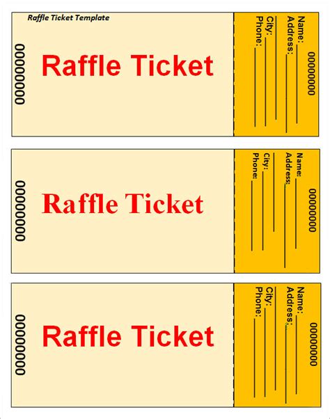 FREE 31+ Raffle Ticket Templates in AI | InDesign | MS Word | Pages ...