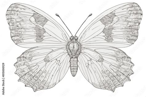 butterfly vector illustration realistic art drawing isolated on white ...