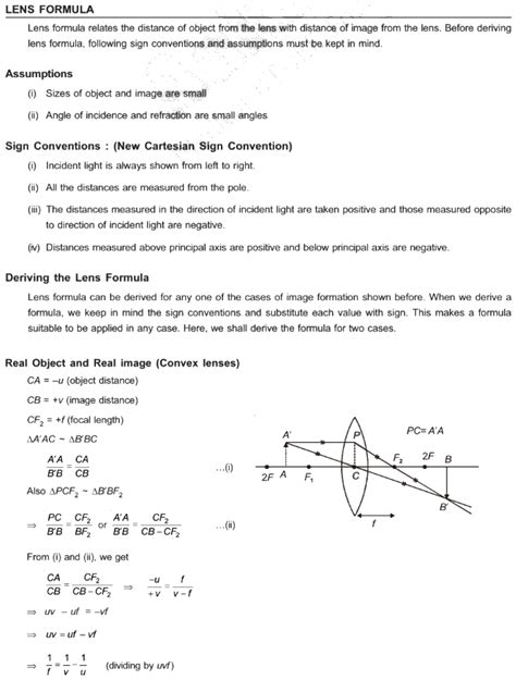 what is derivation of Lens formula and Magnification?