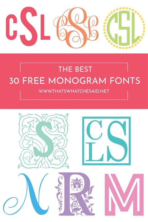 The Best 30 Free Monogram Fonts – That's What {Che} Said...