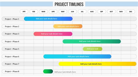 Easy to Use Project Timeline Slide in PowerPoint. Tutorial No.901 - YouTube