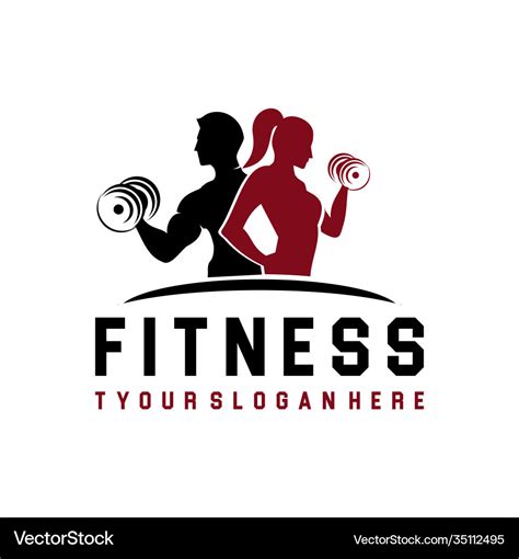 Fitness logo sport and logo design gym Royalty Free Vector