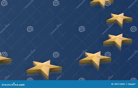 European Union Flag Stars in 3D, Vector Stock Vector - Illustration of ...