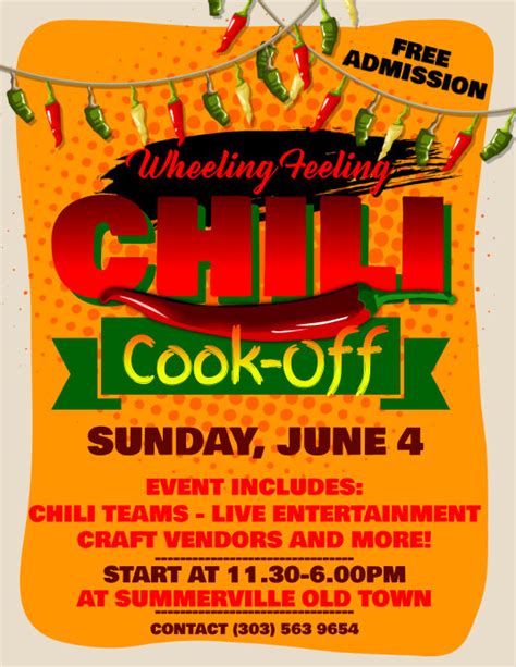 Chili Cook Off Flyer Template | PosterMyWall