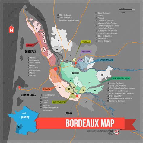 Learn about Bordeaux Wine Region (Map) | Wine Folly | Bordeaux wine map ...