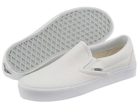 Vans Classic Slip On True White Mens Womens Canvas Shoes Sizes VN ...