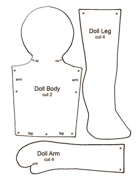 Beginner Easy Printable Rag Doll Patterns