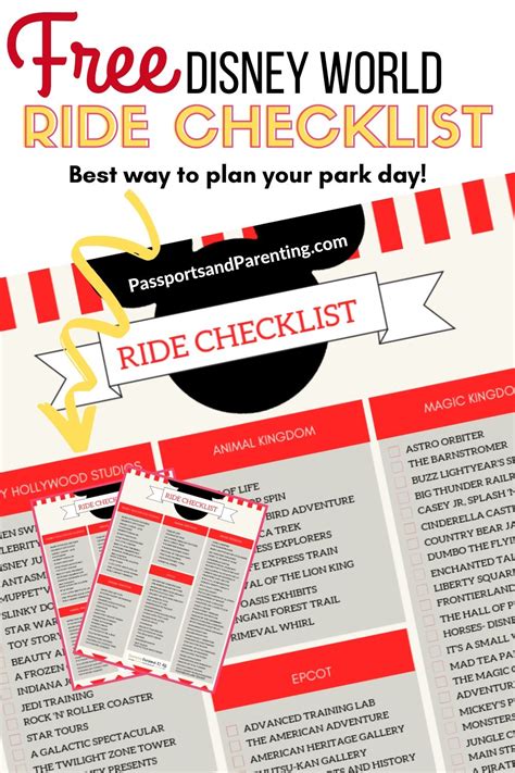 Printable List Of Rides At Disney World | Trevino