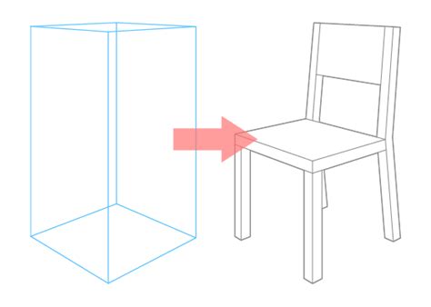 How to Draw a Chair in Perspective Step by Step - EasyDrawingTips