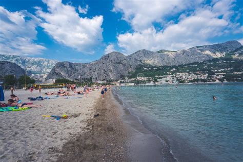 Dalmatia Region, Croatia Beach in Sunny Day in Omis Town. Editorial ...