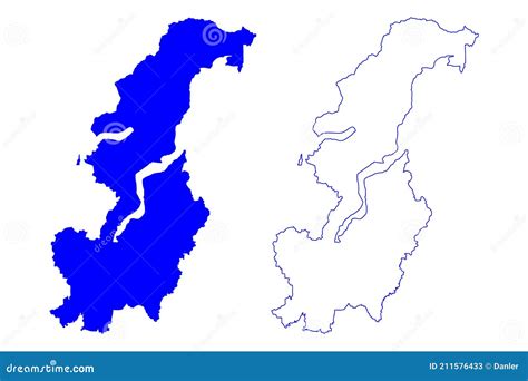 Como Province Italy, Italian Republic, Lombardy Region Map Vector ...