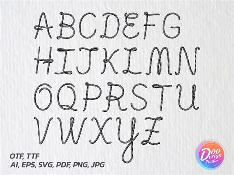 Rope Font Svg, Cowboy Font Svg, Alphabet Svg, Rope Font, Rope Svg, Svg ...