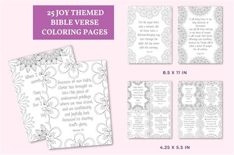 Joy Themed Bible Verse Coloring Book Printable Instant Download - Etsy