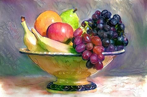 Watercolor Fruit Still Life at PaintingValley.com | Explore collection ...