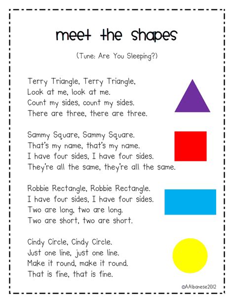 Meet The Shapes Printable