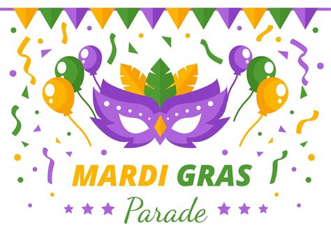 Mardi Gras Masquerade Parade Background 175351 Vector Art at Vecteezy